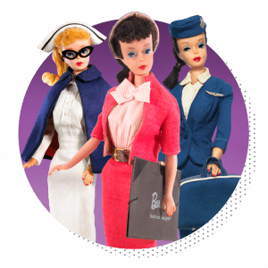 vintage barbies 1960s first careers nurse fashion air hostess