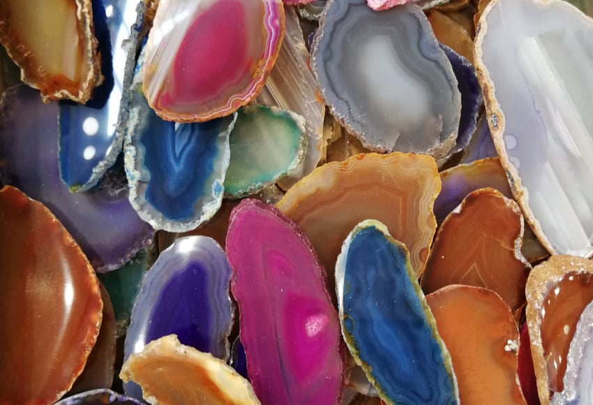 Image of agate coasters