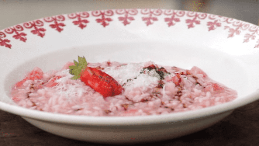 Unusual meals strawberry risotto