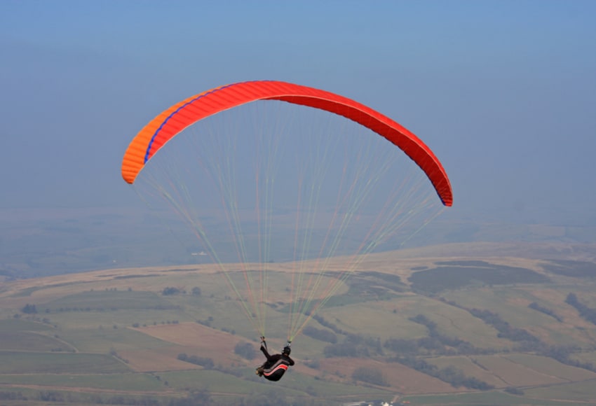 Image of man paragliding