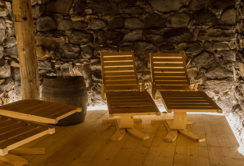 Image of a sauna room
