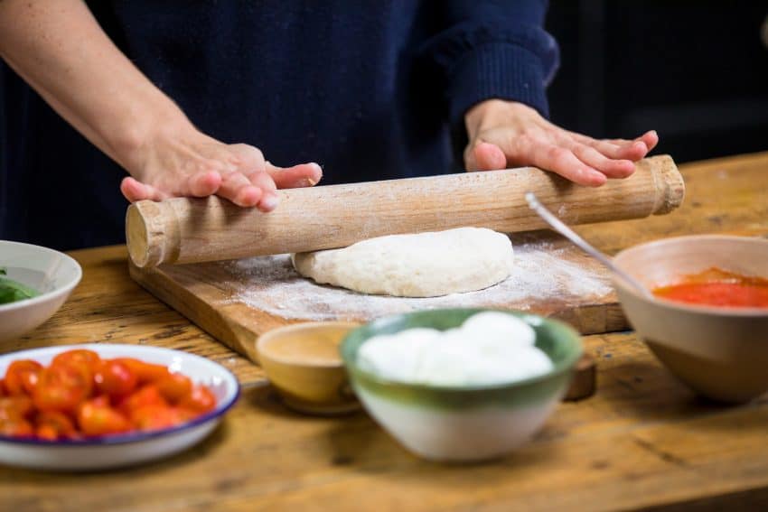 homemade pizza recipe rolling dough diy dine out