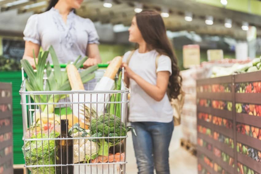 Image of a vegetarian shopping