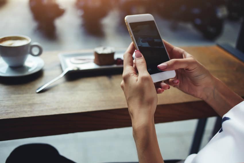 Image of woman with mobile phone