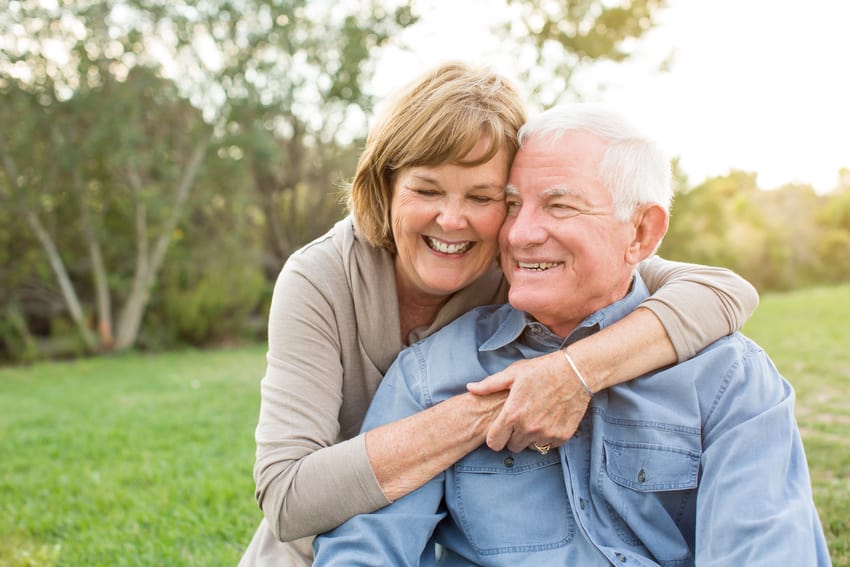 Older couple happy relationship key to happiness