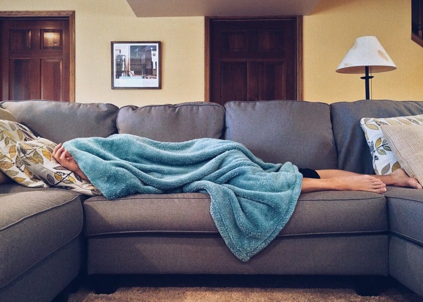 sleep on the sofa in a heatwave