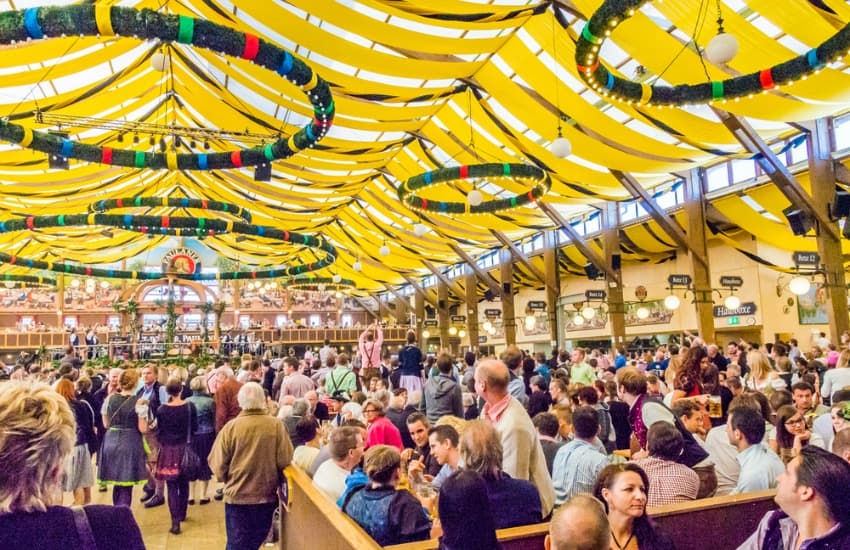 Beer hall in Oktoberfest