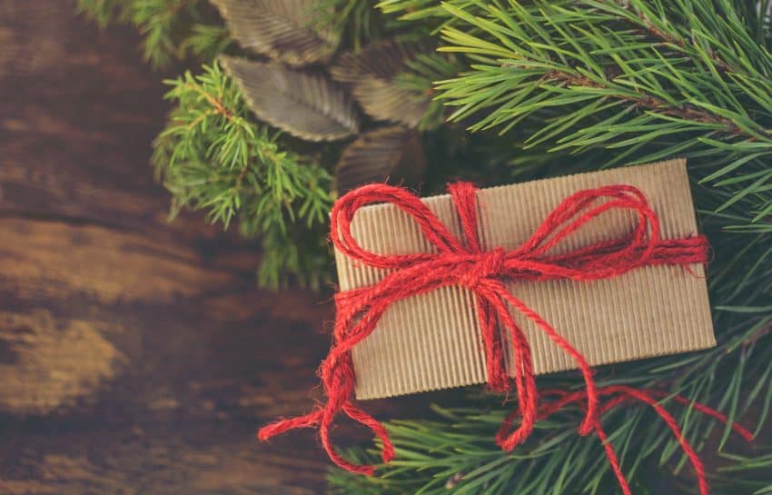 recycled cardboard christmas wrapping