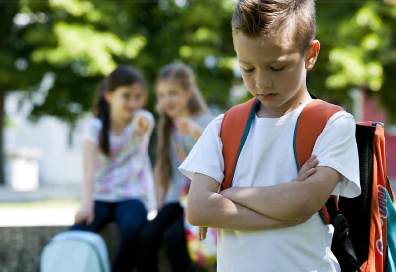 Image of child with anxiety in school