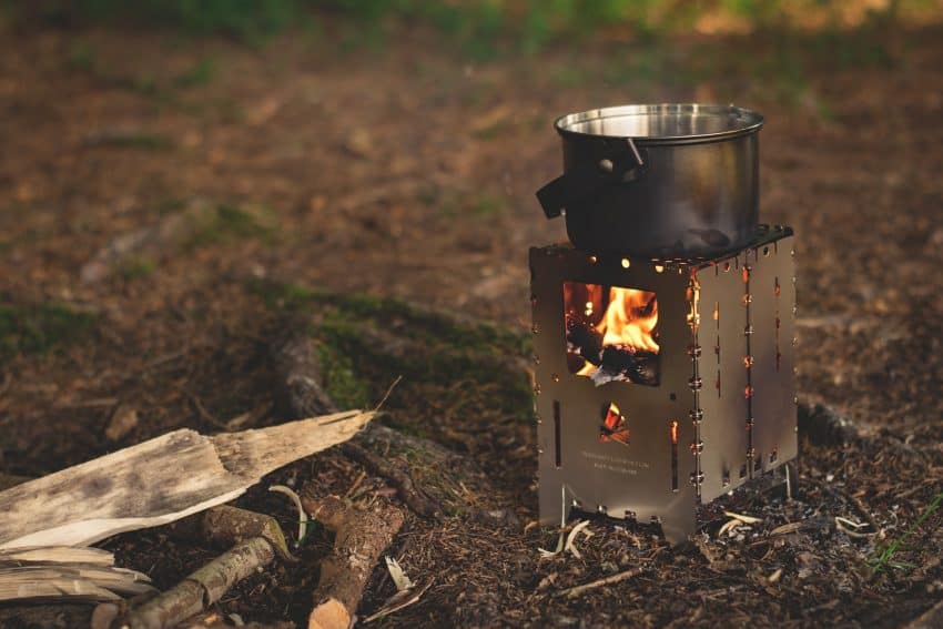 wild camping with a stove