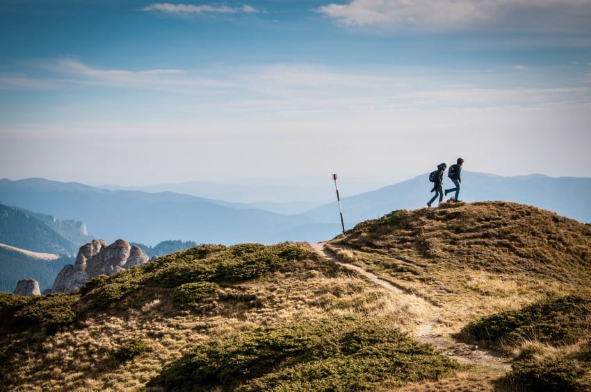 An image of somebody hiking