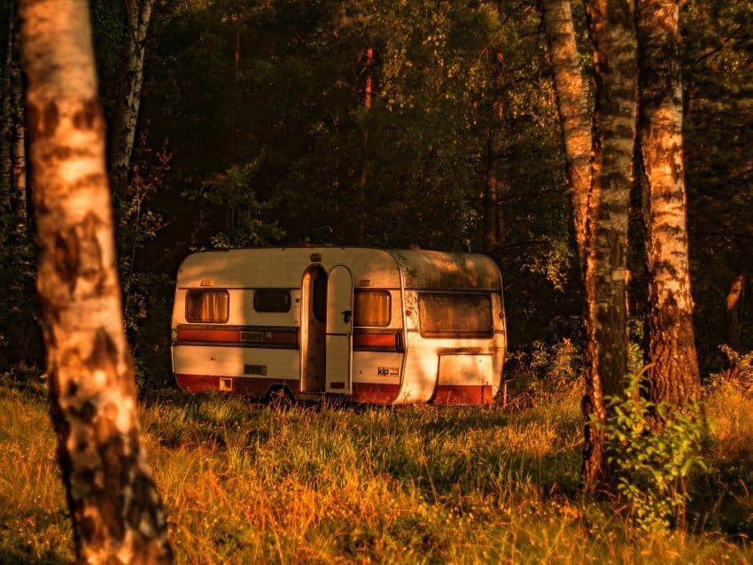 Wild camping in a camper van