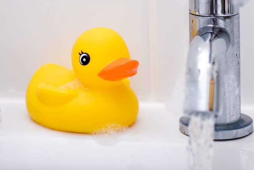 Bath time rubber ducl
