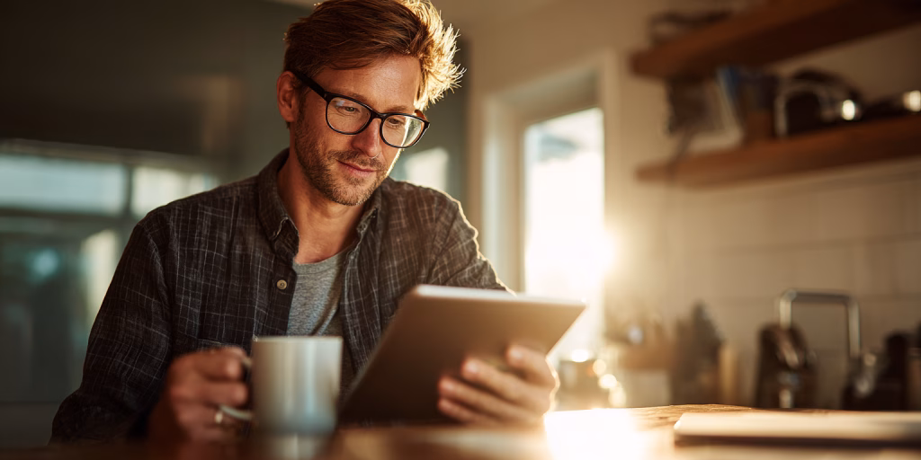 Person receiving same day loan approval on mobile phone in UK home