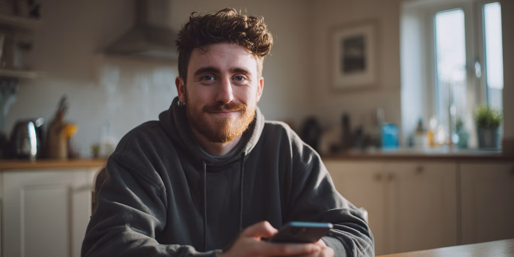 Person comparing small loan alternatives on tablet in UK home